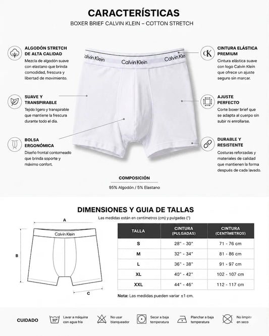 BOXERS CALVIN KLEIN | Pack x3 | Algodón Premium