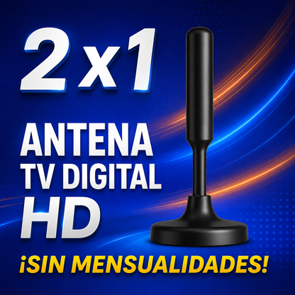 ANTENA DIGITAL HD 2X1 ( Lleva 2 y Solo Paga 1 ) | Disfruta Canales en Alta Definición sin Mensualidades