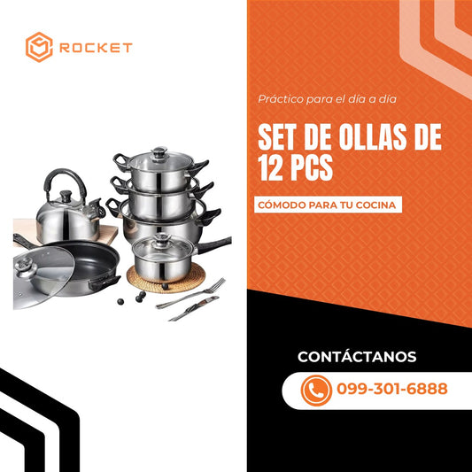 JUEGO DE OLLAS 12 PCS