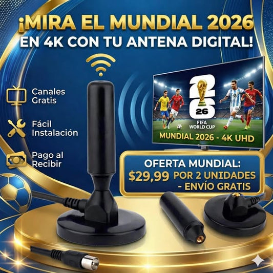 ANTENA DIGITAL HD 2X1 ( Lleva 2 y Solo Paga 1 ) | Disfruta Canales en Alta Definición sin Mensualidades