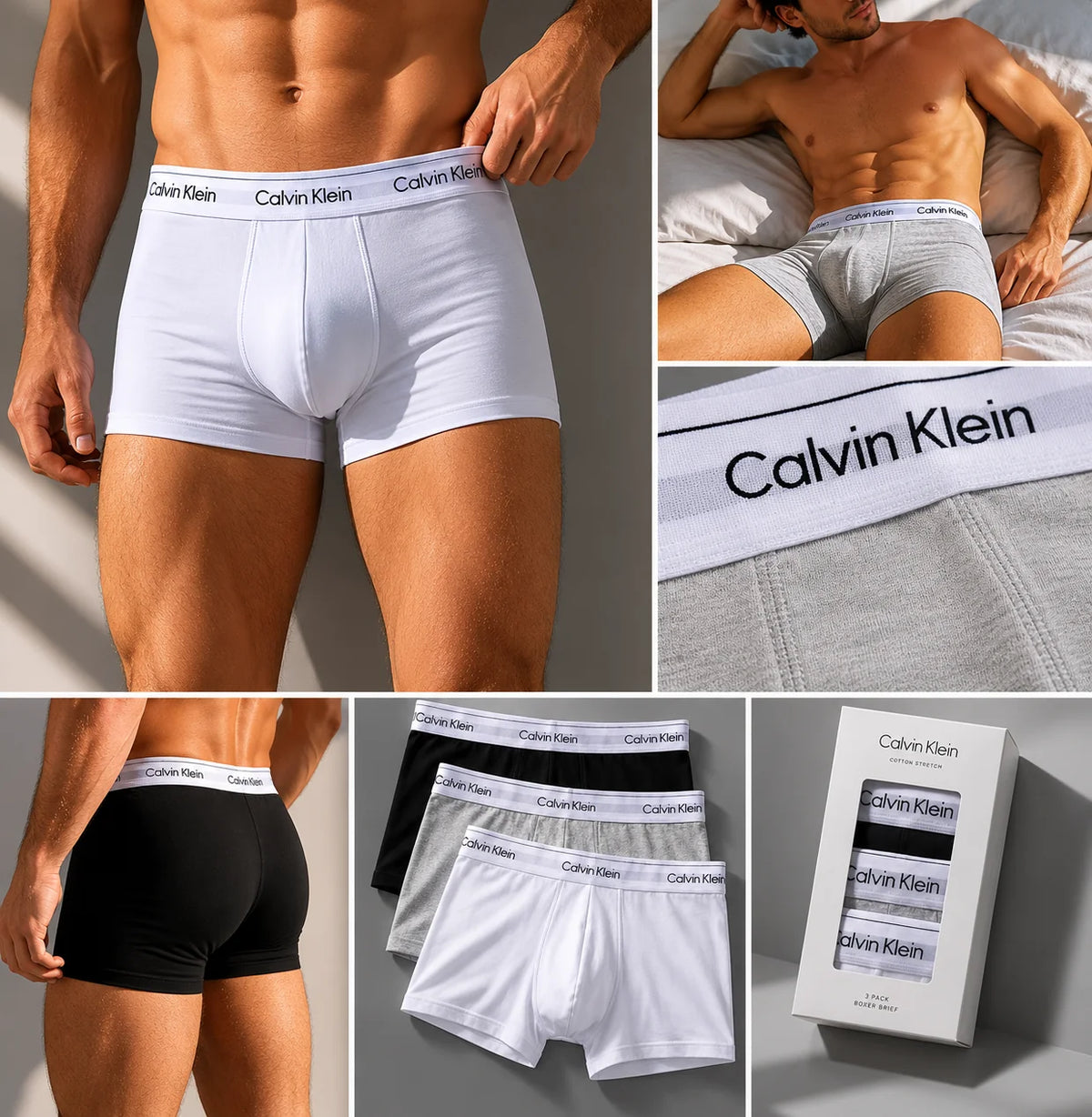 BOXERS CALVIN KLEIN | Pack x3 | Algodón Premium