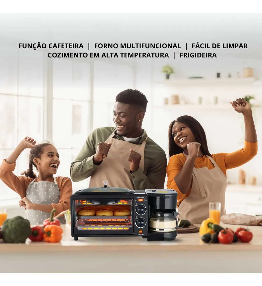 HORNO ELECTRICO 3 EN 1