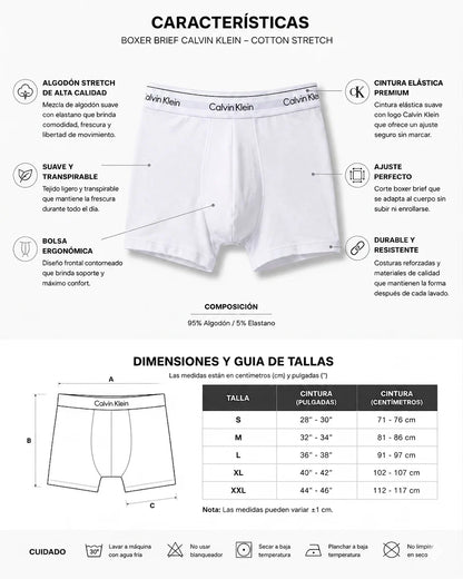 BOXERS CALVIN KLEIN | Pack x3 | Algodón Premium