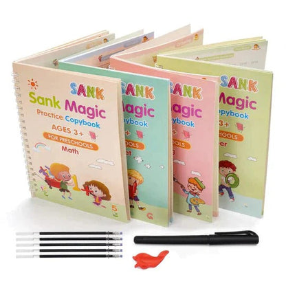 🌈Set de 4 Libros Caligrafía y 10 Minas de Tinta Mágica 📘✨