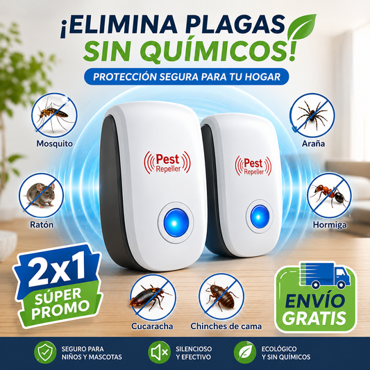 PROMO 2X1 | Repelente Ultrasonico para Insectos y Ratones
