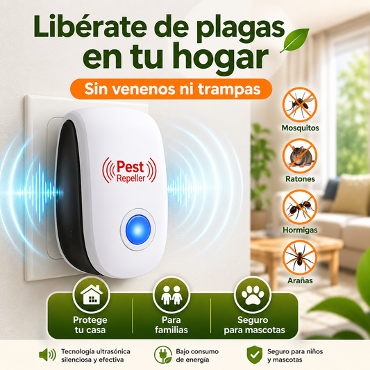 PROMO 2X1 | Repelente Ultrasonico para Insectos y Ratones